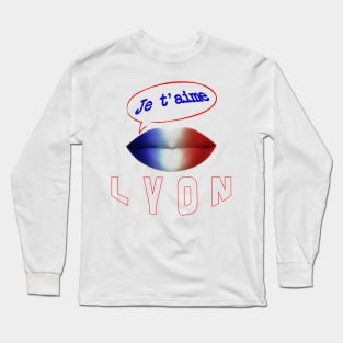 JE TAIME FRENCH KISS LYON Long Sleeve T-Shirt